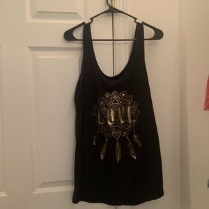 Love | Black Tank Top
